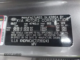 2018 Kia Sportage LX with VIN KNDPMCAC7J7393243, listed as a IAAI auction lot 41484579 with 122,022 mi miles. Bid and sale history available at carsss.com. Image 9.
