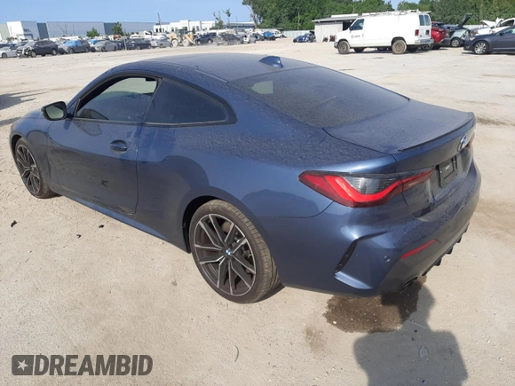 2023 BMW 4 Series 430i with VIN WBA53AP0XPCL09554, listed as a Copart auction lot 51770213 with 7,447 mi miles and . Bid and sale history available at DreamBid. Image 2.