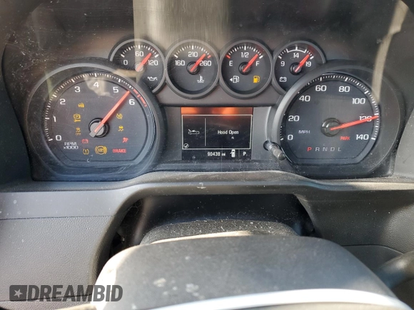 2020 Chevrolet Silverado 1500 Work Truck with VIN 3GCNWAEH5LG133295, listed as a Copart auction lot 82829344 with 90,438 mi miles and Salvage Title. Bid and sale history available at DreamBid. Image 9.