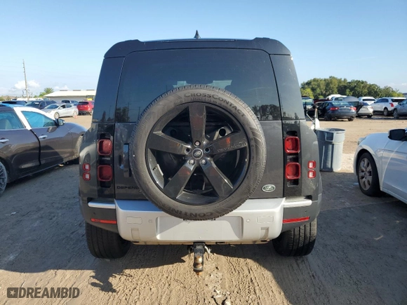 2022 Land Rover Defender SE with VIN SALEP7RU7N2106613, listed as a Copart auction lot 73827554 with 0 mi miles and Salvage Title. Bid and sale history available at carsss.com. Image 6.