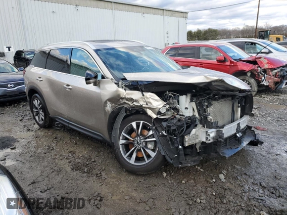 2024 Infiniti QX60 Luxe with VIN 5N1DL1FS3RC338779, listed as a Copart auction lot 86651844 with 19,487 mi miles and Salvage title. Bid and sale history available at DreamBid. Image 4.
