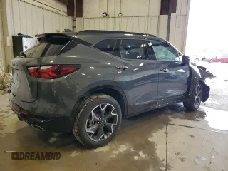 2019 Chevrolet Blazer RS with VIN 3GNKBJRS1KS662752, listed as a Copart auction lot 53801715 with 32,239 mi miles and Salvage Title. Bid and sale history available at DreamBid. Image 3.