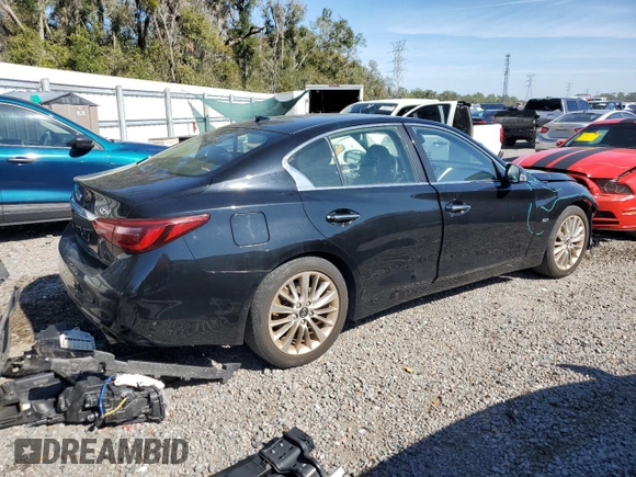 2020 Infiniti Q50 3.0t SPORT with VIN JN1EV7AP5LM207267, listed as a Copart auction lot 43167905 with 72,084 mi miles and Salvage Title. Bid and sale history available at carsss.com. Image 3.