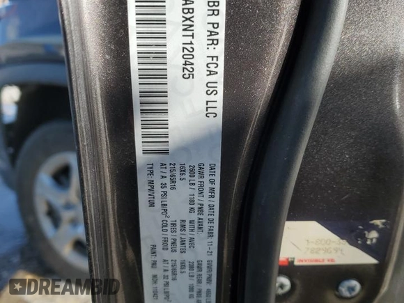 2022 Jeep Compass Sport z VIN 3C4NJDABXNT120425, wystawiony jako Copart lot #47820955 z przebiegiem 80 527 mil mil oraz Szkoda całkowita • Salvage title. Historia ofert i sprzedaży dostępna na DreamBid. Obrazek 13.