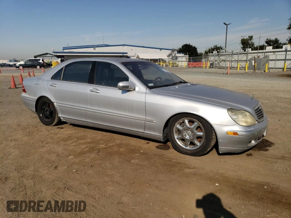 2001 Mercedes-Benz S-Class with VIN WDBNG75J81A143204, listed as a Copart auction lot 74850024 with 122,214 mi miles and Clean Title. Bid and sale history available at carsss.com. Image 4.