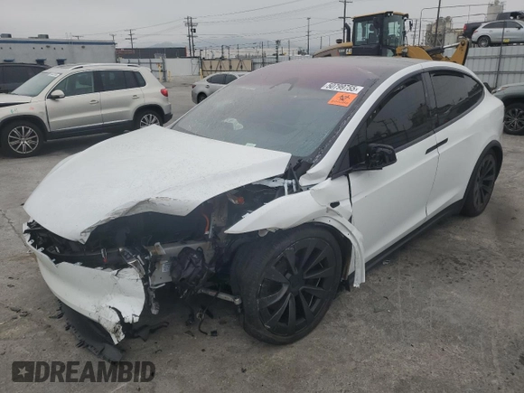 2023 Tesla Model X with VIN 7SAXCBE53PF380665, listed as a Copart auction lot 50799755 with Not Provided miles and Salvage Title. Bid and sale history available at DreamBid. Image 1.