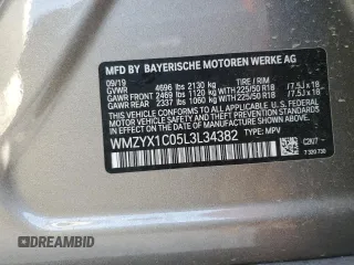 2020 MINI Countryman Cooper S with VIN WMZYX1C05L3L34382, listed as a Copart auction lot 48889495 with 43,183 mi miles and Salvage title. Bid and sale history available at DreamBid. Image 13.