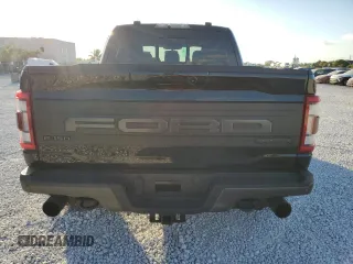 2022 Ford F-150 Raptor with VIN 1FTFW1RGXNFB95074, listed as a Copart auction lot 43933225 with 0 mi miles and Salvage Title. Bid and sale history available at carsss.com. Image 6.