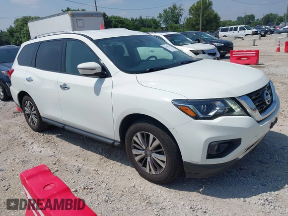2020 Nissan Pathfinder SV with VIN 5N1DR2BN0LC580649, listed as a IAAI auction lot 42805567 with 107,896 mi miles and . Bid and sale history available at DreamBid. Image 1.