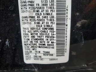 2014 Nissan Murano SV z VIN JN8AZ1MU5EW403168, wystawiony jako Copart lot #86617504 z przebiegiem 111 264 mil mil oraz Szkoda całkowita • Salvage title. Historia ofert i sprzedaży dostępna na DreamBid. Obrazek 12.