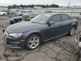 2018 Audi A4 Premium with VIN WAUKMAF47JN019661, listed as a Copart auction lot 61383325 with 121,603 mi miles and Salvage title. Bid and sale history available at DreamBid. Image 1.