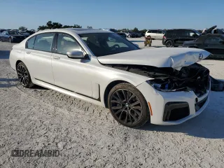 2020 BMW 7 Series 750i xDrive with VIN WBA7U2C09LCD44701, listed as a Copart auction lot 84147734 with 0 mi miles and Non Repairable. Bid and sale history available at carsss.com. Image 4.