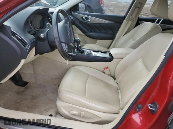 2015 Infiniti Q50 Premium with VIN JN1BV7AP6FM356004, listed as a Copart auction lot 86213714 with 79,496 mi miles and Salvage title. Bid and sale history available at DreamBid. Image 7.