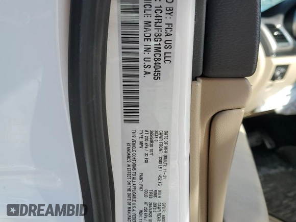 2021 Jeep Grand Cherokee Limited z VIN 1C4RJFBG1MC840455, wystawiony jako Copart lot #46130535 z przebiegiem 27 594 mil mil oraz Szkoda całkowita • Salvage title. Historia ofert i sprzedaży dostępna na DreamBid. Obrazek 13.