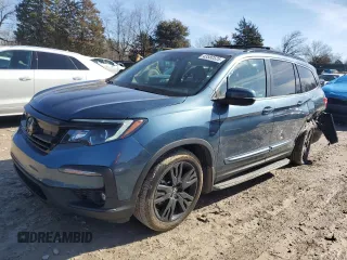2021 Honda Pilot Special Edition with VIN 5FNYF5H21MB043774, listed as a Copart auction lot 43580525 with 74,018 mi miles and Salvage Title. Bid and sale history available at DreamBid. Image 1.