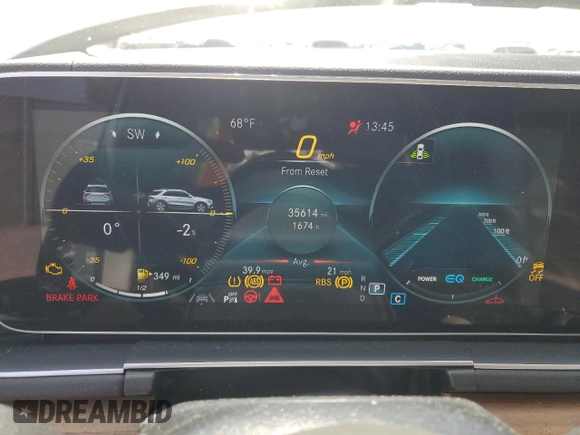 2021 Mercedes-Benz GLE 450 with VIN 4JGFB5KE3MA500840, listed as a Copart auction lot 54080135 with 35,614 mi miles and Salvage title. Bid and sale history available at DreamBid. Image 9.