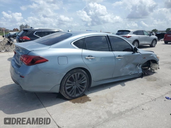 2016 Infiniti Q70 with VIN JN1BY1AP3GM220547, listed as a Copart auction lot 54203925 with Not provided miles and Salvage title. Bid and sale history available at DreamBid. Image 3.