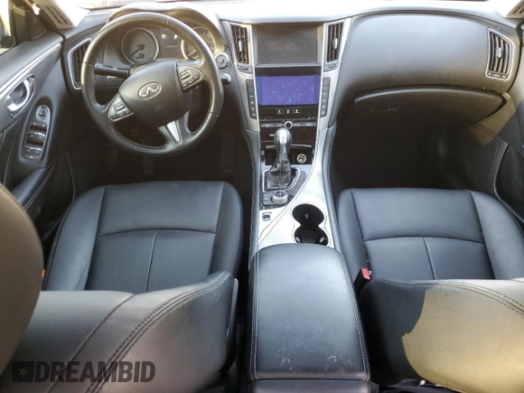 2016 Infiniti Q50 2.0t Premium with VIN JN1CV7AR3GM253517, listed as a Copart auction lot 49679935 with 100,160 mi miles and Salvage Title. Bid and sale history available at carsss.com. Image 8.