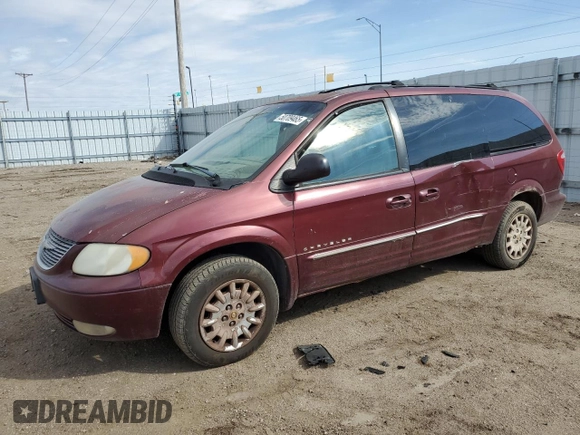 2001 Chrysler Town & Country LXi with VIN 2C4GP54L21R324666, listed as a Copart auction lot 50709465 with 245,830 mi miles and Salvage Title. Bid and sale history available at DreamBid. Image 1.