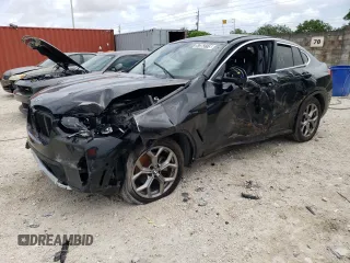2022 BMW X4 xDrive30i with VIN 5UX33DT09N9J72228, listed as a Copart auction lot 57363773 with 0 mi miles. Bid and sale history available at carsss.com. Image 1.