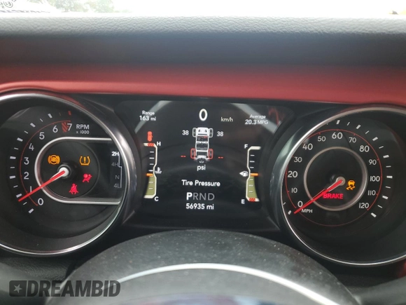 2020 Jeep Wrangler Rubicon с VIN 1C4HJXCG4LW175807, выставлен на аукционе Copart как лот 79909184 с пробегом 56 935 миль миль и Списание • Salvage title. История ставок и продаж доступна на DreamBid. Изображение 9.