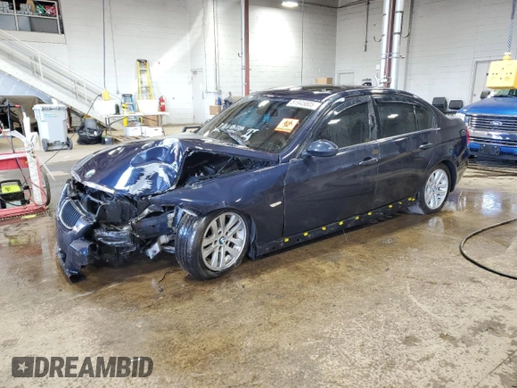 2006 BMW 3 Series 325i with VIN WBAVB13556PS65362, listed as a Copart auction lot 51945805 with 0 mi miles and Salvage Title. Bid and sale history available at carsss.com. Image 1.