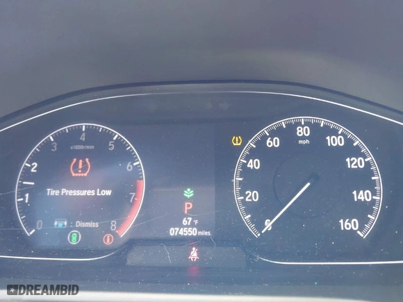 2019 Honda Accord Sedan LX 1.5T with VIN 1HGCV1F18KA117585, listed as a IAAI auction lot 41690302 with 74,550 mi miles. Bid and sale history available at carsss.com. Image 7.