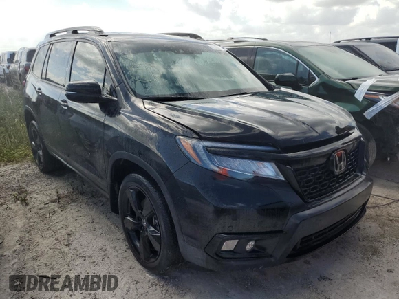 2021 Honda Passport Elite with VIN 5FNYF8H00MB010068, listed as a Copart auction lot 76408844 with 0 mi miles and Salvage Title. Bid and sale history available at carsss.com. Image 4.
