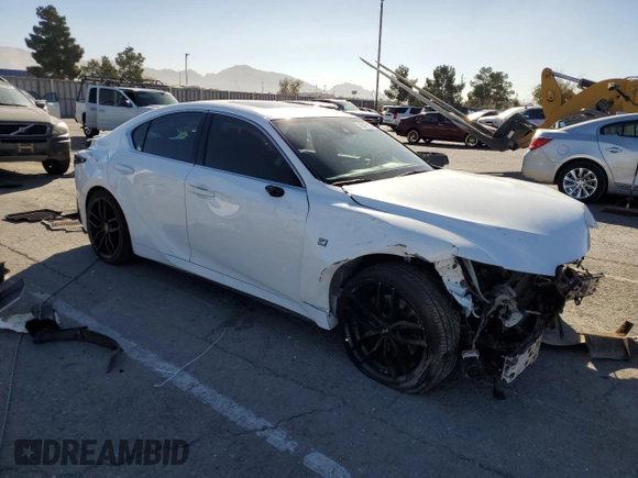 2023 Lexus IS with VIN JTHGZ1B25P5058903, listed as a Copart auction lot 80471974 with 13,044 mi miles and Salvage Title. Bid and sale history available at carsss.com. Image 4.