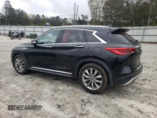 2019 Infiniti QX50 LUXE with VIN 3PCAJ5M14KF139392, listed as a Copart auction lot 44016043 with 75,854 mi miles. Bid and sale history available at carsss.com. Image 2.