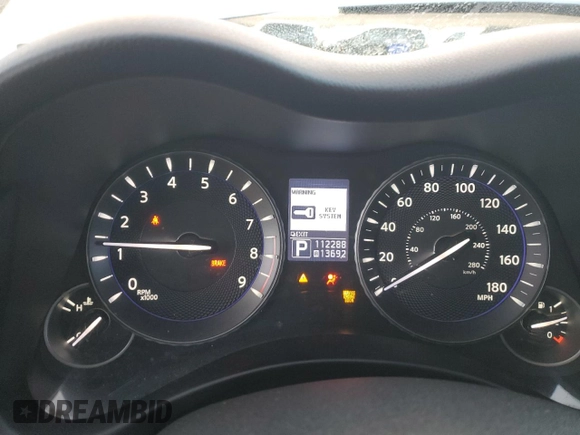 2013 Infiniti M37 with VIN JN1BY1AR4DM603393, listed as a Copart auction lot 86553784 with 112,288 mi miles and Salvage Title. Bid and sale history available at carsss.com. Image 9.