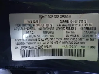 2010 Mazda CX-9 Touring with VIN JM3TB3MV5A0212285, listed as a IAAI auction lot 41651652 with 144,626 mi miles and . Bid and sale history available at carsss.com. Image 9.