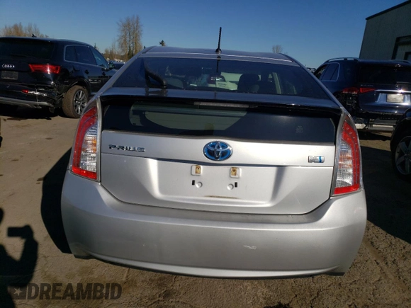 2012 Toyota Prius One with VIN JTDKN3DU8C5485018, listed as a Copart auction lot 42490045 with 56,279 mi miles and Salvage Title. Bid and sale history available at DreamBid. Image 6.