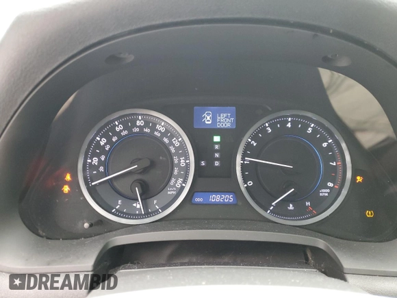 2012 Lexus IS 250 with VIN JTHCF5C25C5059413, listed as a Copart auction lot 87642065 with 108,205 mi miles and Salvage Title. Bid and sale history available at DreamBid. Image 9.