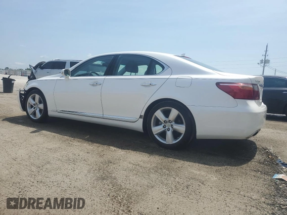 2010 Lexus LS 460 with VIN JTHBL5EF1A5094628, listed as a Copart auction lot 57393445 with 70,185 mi miles and Salvage title. Bid and sale history available at DreamBid. Image 2.