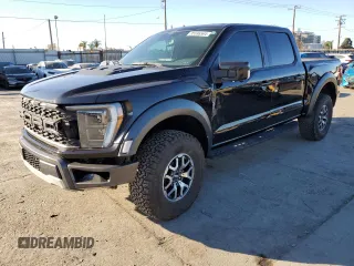 2021 Ford F-150 Raptor with VIN 1FTFW1RG3MFC62242, listed as a Copart auction lot 85596594 with 33,497 mi miles and Salvage Title. Bid and sale history available at carsss.com. Image 1.