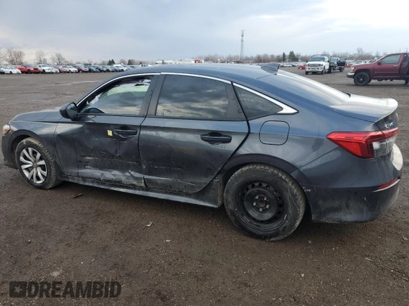 2022 Honda Civic LX z VIN 2HGFE2F21NH103335, wystawiony jako Copart lot #48901245 z przebiegiem 87 844 mil mil oraz Czysty tytuł • Clean title. Historia ofert i sprzedaży dostępna na DreamBid. Obrazek 2.