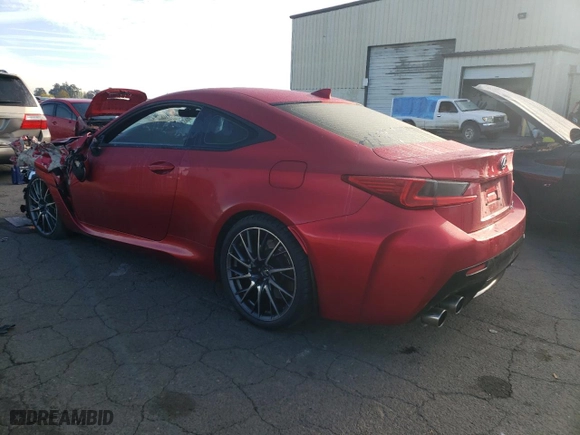 2015 Lexus RC F with VIN JTHHP5BC5F5003196, listed as a Copart auction lot 77601864 with 116,745 mi miles and Salvage Title. Bid and sale history available at carsss.com. Image 2.