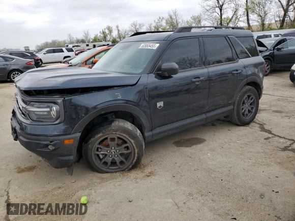 2021 Ford Bronco Sport Big Bend with VIN 3FMCR9B6XMRB23248, listed as a Copart auction lot 52855455 with 76,009 mi miles and Salvage title. Bid and sale history available at DreamBid. Image 1.