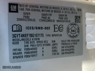 2011 Cadillac Escalade EXT Premium with VIN 3GYT4NEF7BG167170, listed as a Copart auction lot 75602494 with 159,236 mi miles and Non Repairable. Bid and sale history available at carsss.com. Image 12.