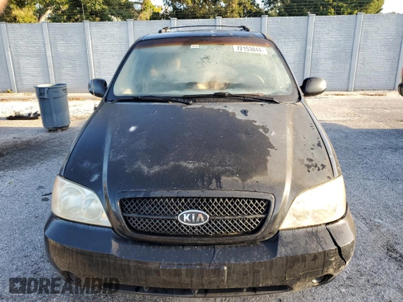 2005 Kia Sedona LX with VIN KNDUP131056640057, listed as a Copart auction lot 72153844 with 192,136 mi miles and Salvage Title. Bid and sale history available at carsss.com. Image 5.