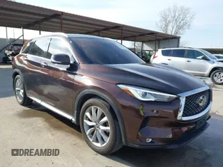2020 Infiniti QX50 ESSENTIAL with VIN 3PCAJ5M35LF117582, listed as a IAAI auction lot 41430515 with 43,578 mi miles. Bid and sale history available at carsss.com. Image 1.