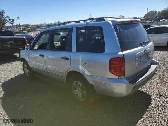 2005 Honda Pilot EX-L with RES with VIN 5FNYF18665B032394, listed as a Copart auction lot 45683515 with 0 mi miles and Salvage Title. Bid and sale history available at carsss.com. Image 2.
