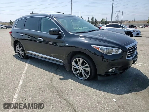 2014 Infiniti QX60 with VIN 5N1AL0MN5EC503803, listed as a Copart auction lot 59817765 with 106,968 mi miles and Salvage title. Bid and sale history available at DreamBid. Image 14.