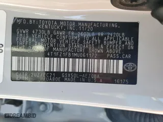 2021 Toyota Avalon TRD with VIN 4T1FZ1FB1MU061172, listed as a Copart auction lot 81058844 with 61,776 mi miles and Salvage Title. Bid and sale history available at carsss.com. Image 12.