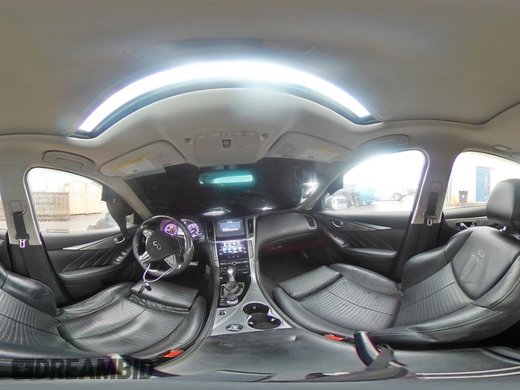 2014 Infiniti Q50 Sport with VIN JN1BV7AR7EM689473, listed as a Copart auction lot 52858085 with 99,395 mi miles and Salvage title. Bid and sale history available at DreamBid. Image 13.
