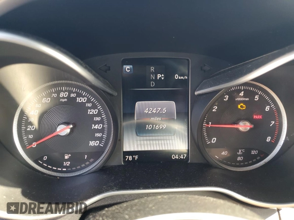 2016 Mercedes-Benz C 300 Luxury with VIN 55SWF4KB4GU126497, listed as a Copart auction lot 54572505 with 101,699 mi miles and Salvage Title. Bid and sale history available at DreamBid. Image 9.