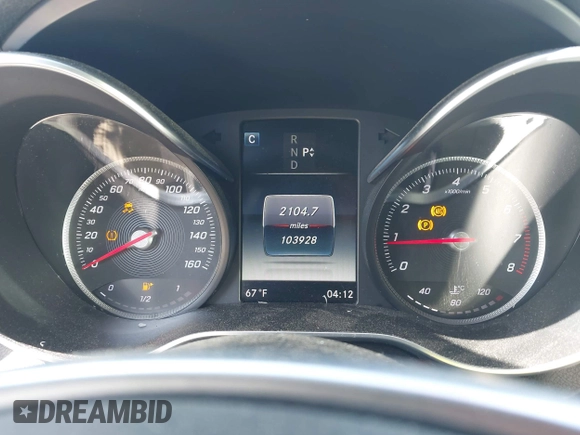 2017 Mercedes-Benz C 300 with VIN WDDWJ4JB1HF450981, listed as a IAAI auction lot 41779568 with 103,928 mi miles and . Bid and sale history available at carsss.com. Image 7.