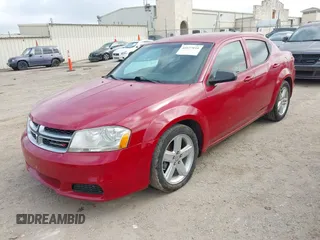 2014 Dodge Avenger SE with VIN 1C3CDZAB0EN147245, listed as a IAAI auction lot 42127010 with 161,260 mi miles. Bid and sale history available at carsss.com. Image 2.