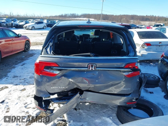 2023 Honda Odyssey Touring with VIN 5FNRL6H80PB005769, listed as a IAAI auction lot 41280858 with 7,041 mi miles and . Bid and sale history available at DreamBid. Image 16.